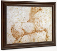 Study Of One Of The Quirinal Marble Horses By Raphael Fine Art Print