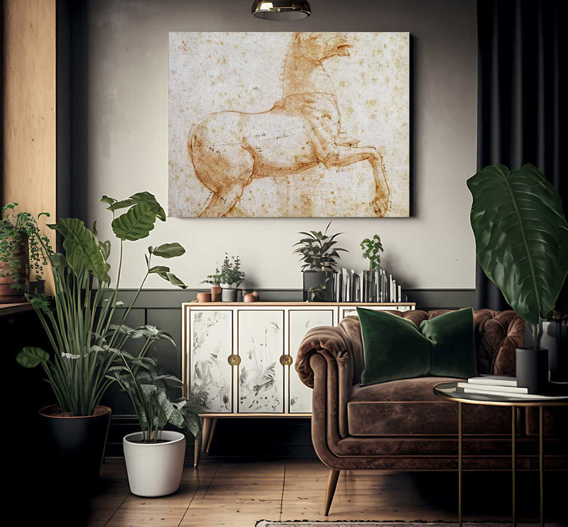 Study Of One Of The Quirinal Marble Horses By Raphael Fine Art Print