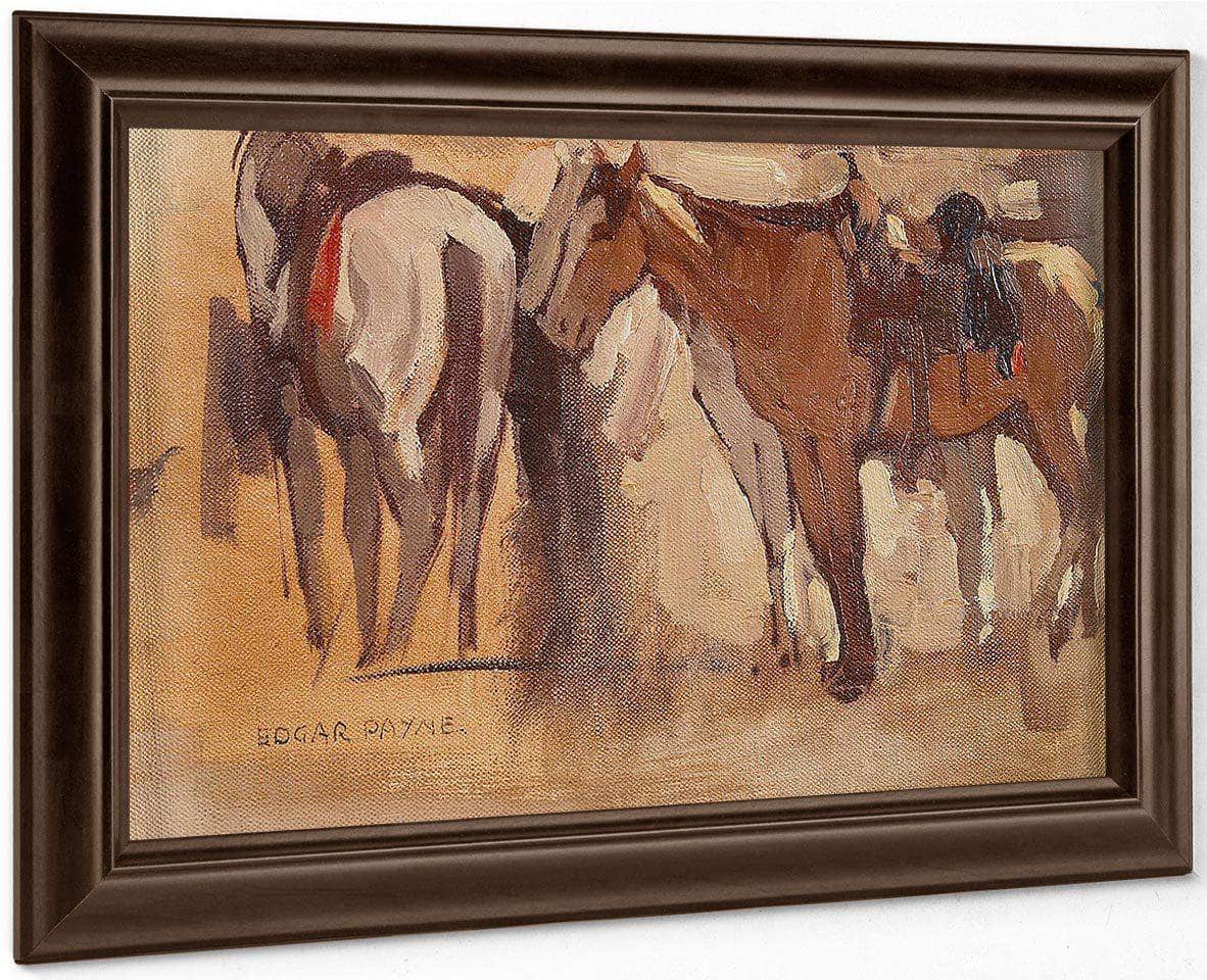 Study Of Saddled Horses By Edgar Payne Fine Art Print