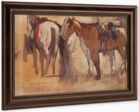 Study Of Saddled Horses By Edgar Payne Fine Art Print