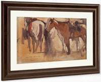 Study Of Saddled Horses By Edgar Payne Fine Art Print