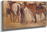 Study Of Saddled Horses By Edgar Payne Fine Art Print