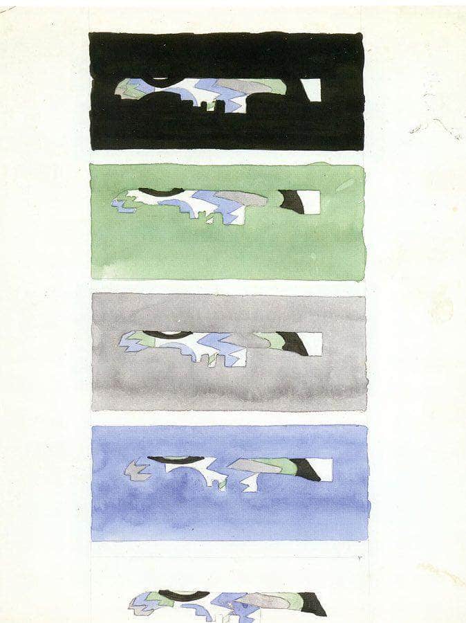 Study Of Ships With Five Colors By Abbott Handerson Thayer Fine Art Print