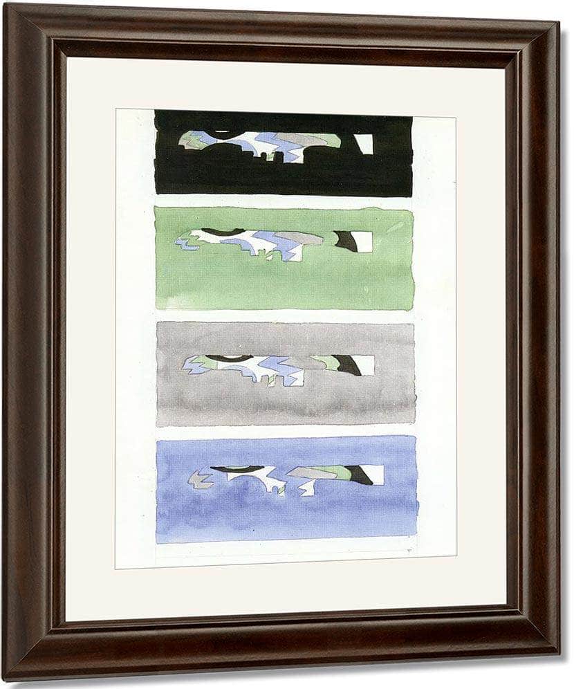 Study Of Ships With Five Colors By Abbott Handerson Thayer Fine Art Print