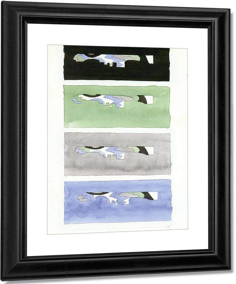 Study Of Ships With Five Colors By Abbott Handerson Thayer Fine Art Print