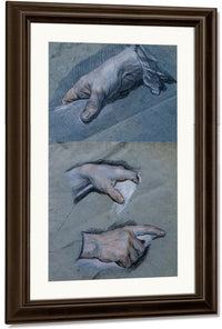 Study Of The Hands Of A Man By Maurice Quentin De La Tour Fine Art Print