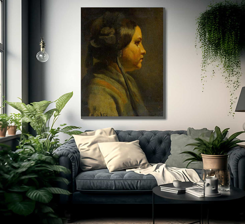 Study Of The Head Of A Young Woman In Profile 1855 By Matthijs Maris Fine Art Print