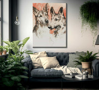 Study Of Two German Shepherds By Arthur Wardle Fine Art Print