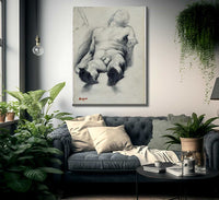Study Reclining Male Nude 1 By Edgar Degas Fine Art Print