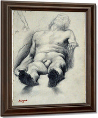 Study Reclining Male Nude 1 By Edgar Degas Fine Art Print