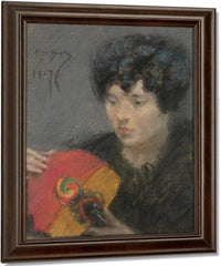 Study With Fan  2 By Alice Pike Barney Fine Art Print