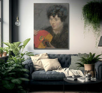 Study With Fan By Alice Pike Barney Fine Art Print