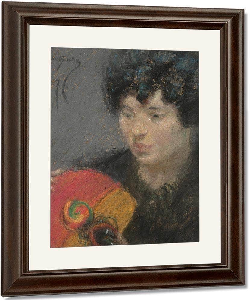 Study With Fan By Alice Pike Barney Fine Art Print