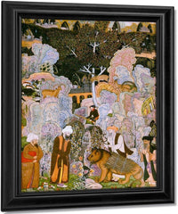 Sufis In A Landscape 1601 G By Farrukh Beg Fine Art Print