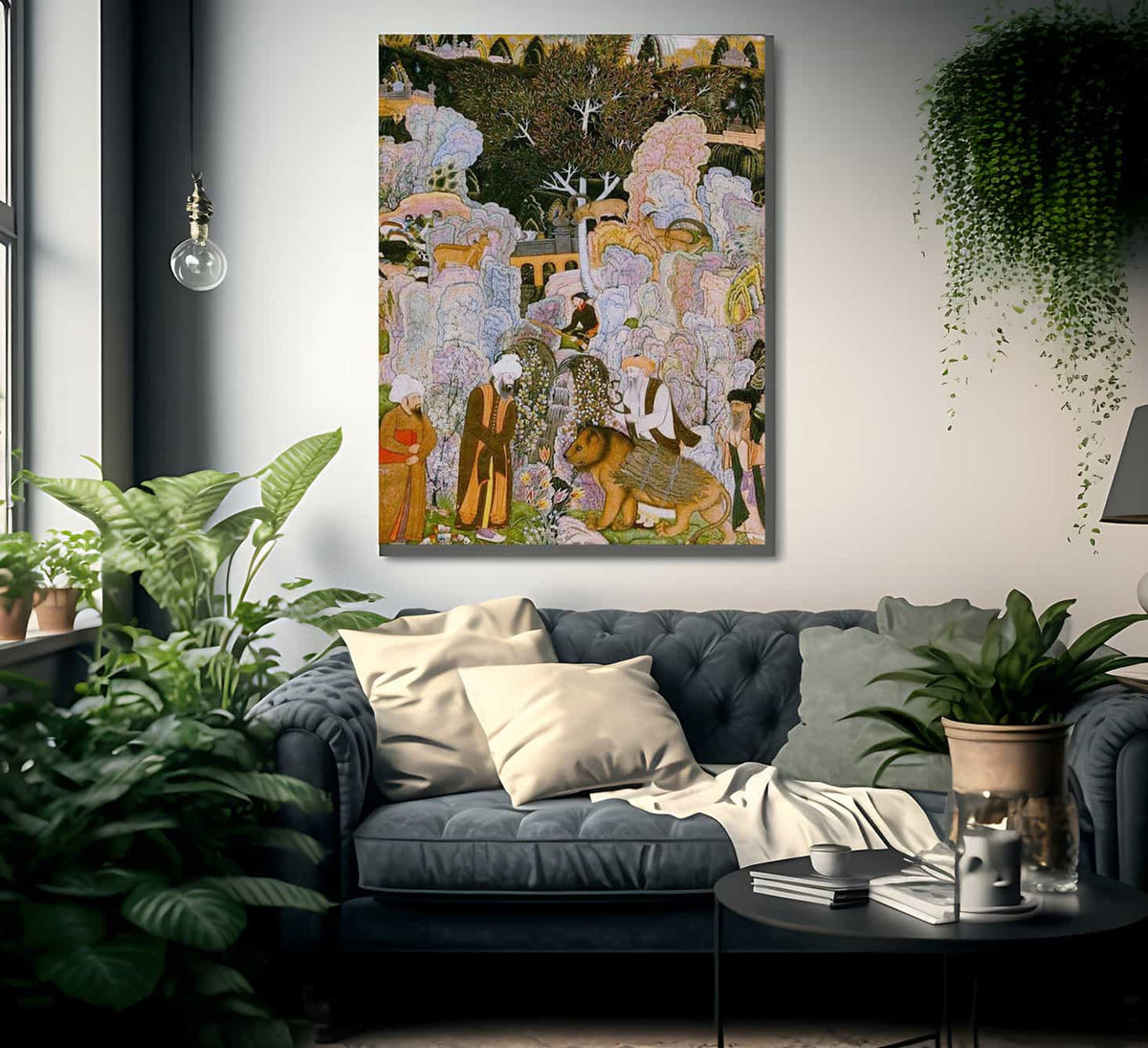 Sufis In A Landscape 1601 G By Farrukh Beg Fine Art Print