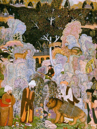 Sufis In A Landscape 1601 G By Farrukh Beg Fine Art Print