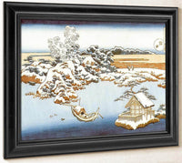 Sumida River In Snow By Hokusai Fine Art Print