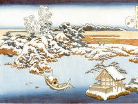 Sumida River In Snow By Hokusai Fine Art Print