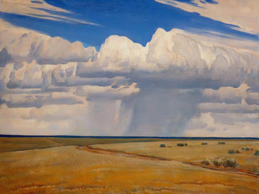 Summer Afternoon Taos By Maynard Dixon Fine Art Print