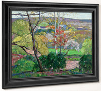 Summer Landscape With Farm Building By Richard Edward Miller Fine Art Print