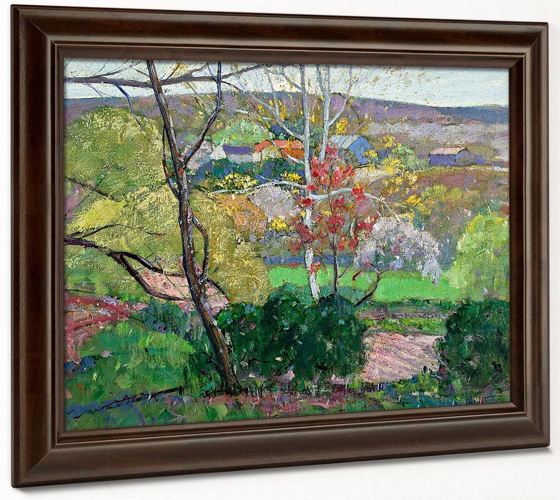 Summer Landscape With Farm Building By Richard Edward Miller Fine Art Print