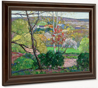 Summer Landscape With Farm Building By Richard Edward Miller Fine Art Print