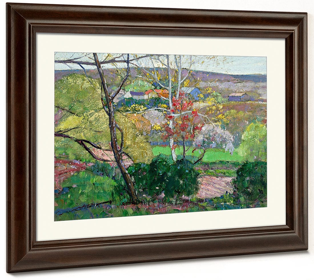 Summer Landscape With Farm Building By Richard Edward Miller Fine Art Print