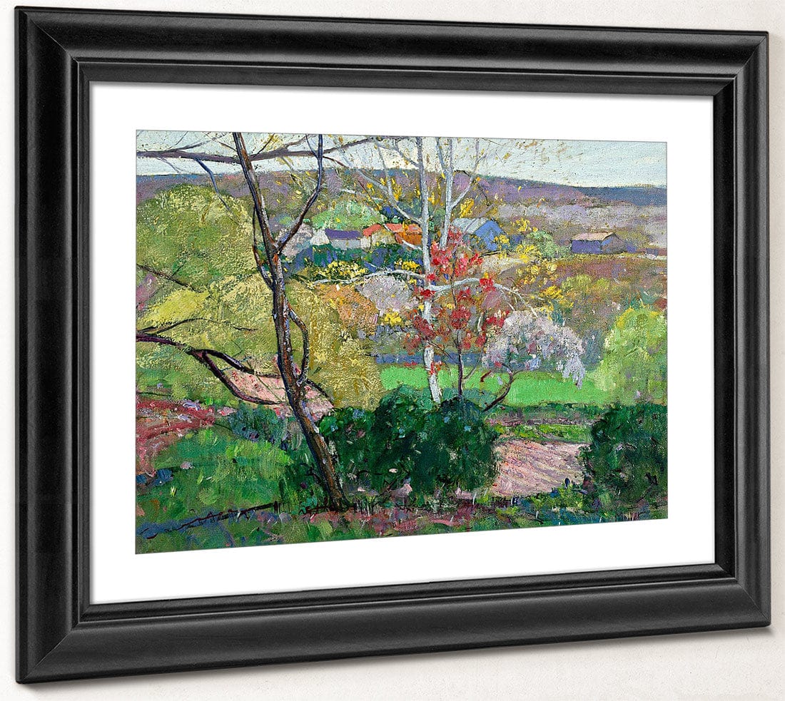 Summer Landscape With Farm Building By Richard Edward Miller Fine Art Print