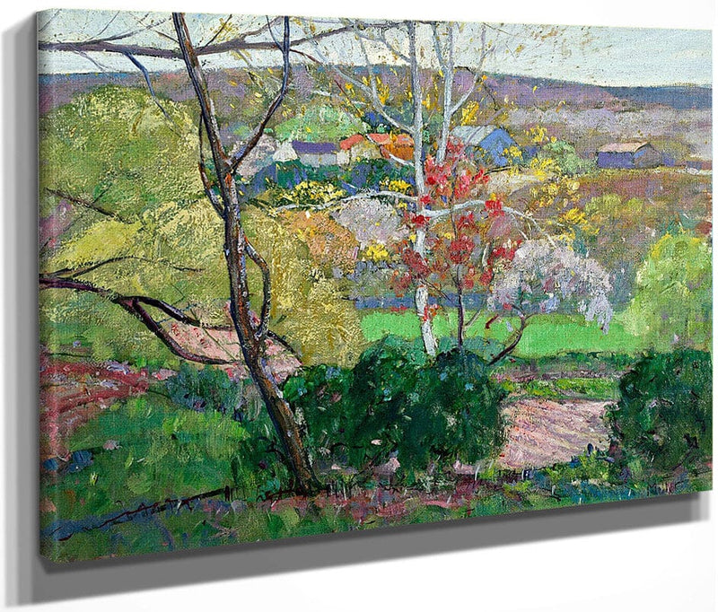 Summer Landscape With Farm Building By Richard Edward Miller Fine Art Print