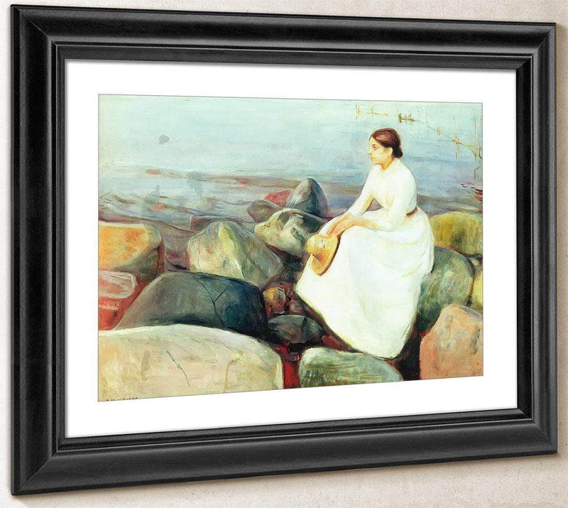 Summer Night ( Inger On The Shore) 1889 By Edvard Munch Fine Art Print
