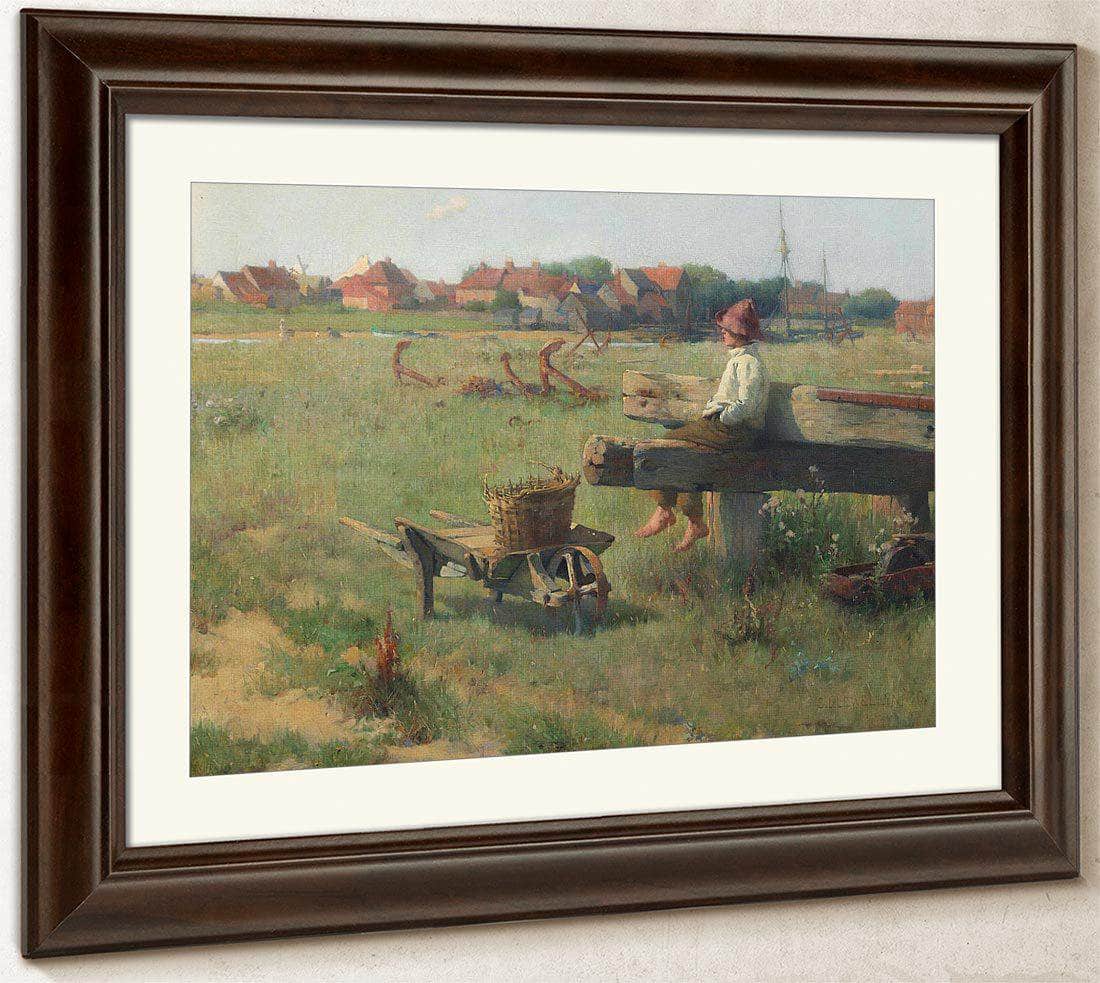Summer Time Near The Sea By William Henry Walker Fine Art Print