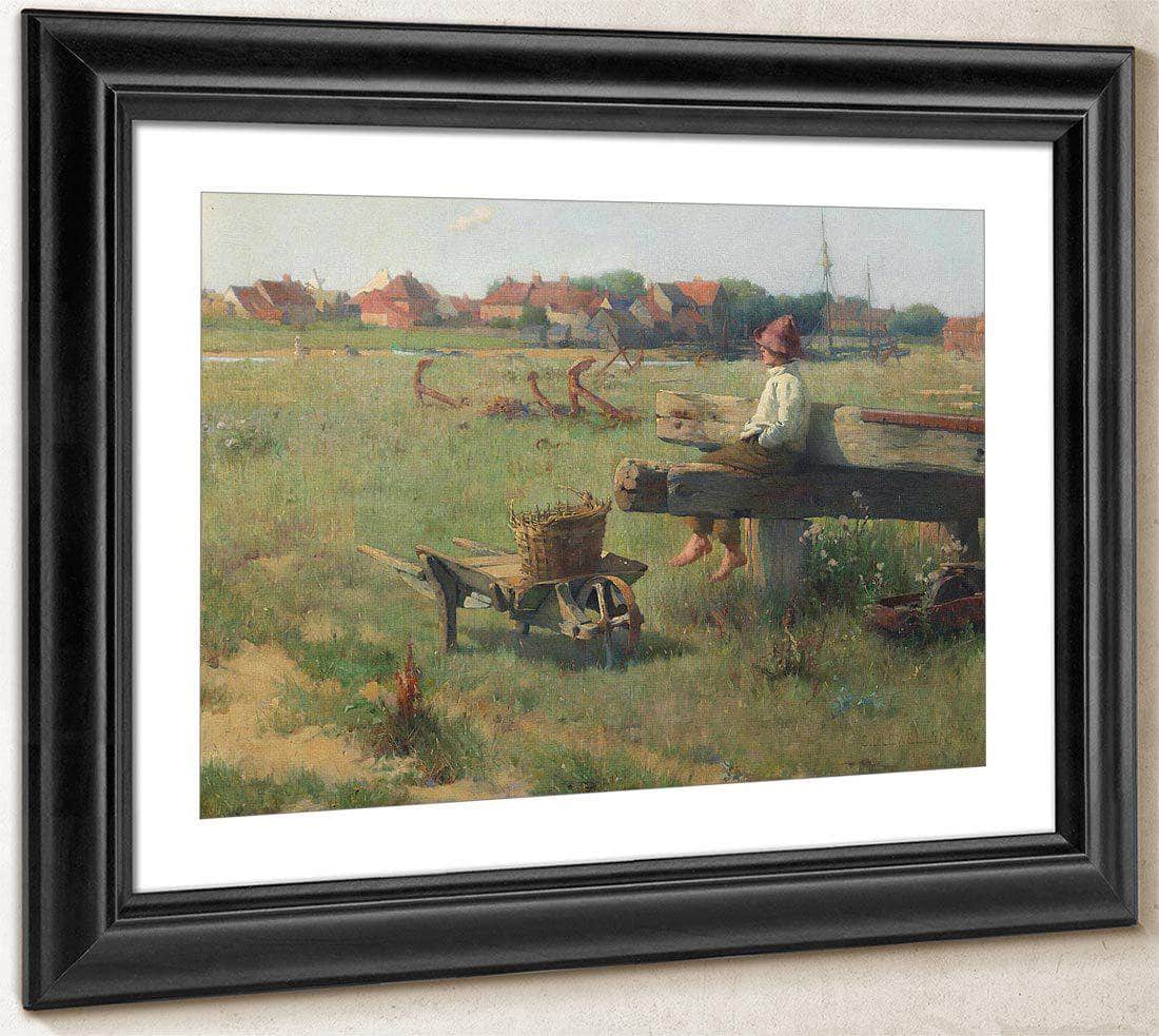 Summer Time Near The Sea By William Henry Walker Fine Art Print