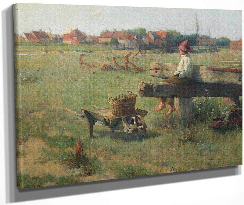 Summer Time Near The Sea By William Henry Walker Fine Art Print