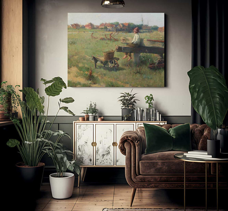 Summer Time Near The Sea By William Henry Walker Fine Art Print