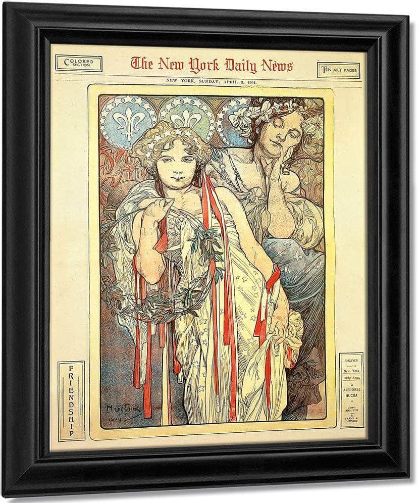 Sunday Art Supplement Devoted To Mucha Ny Times By Alphonse Mucha Fine Art Print