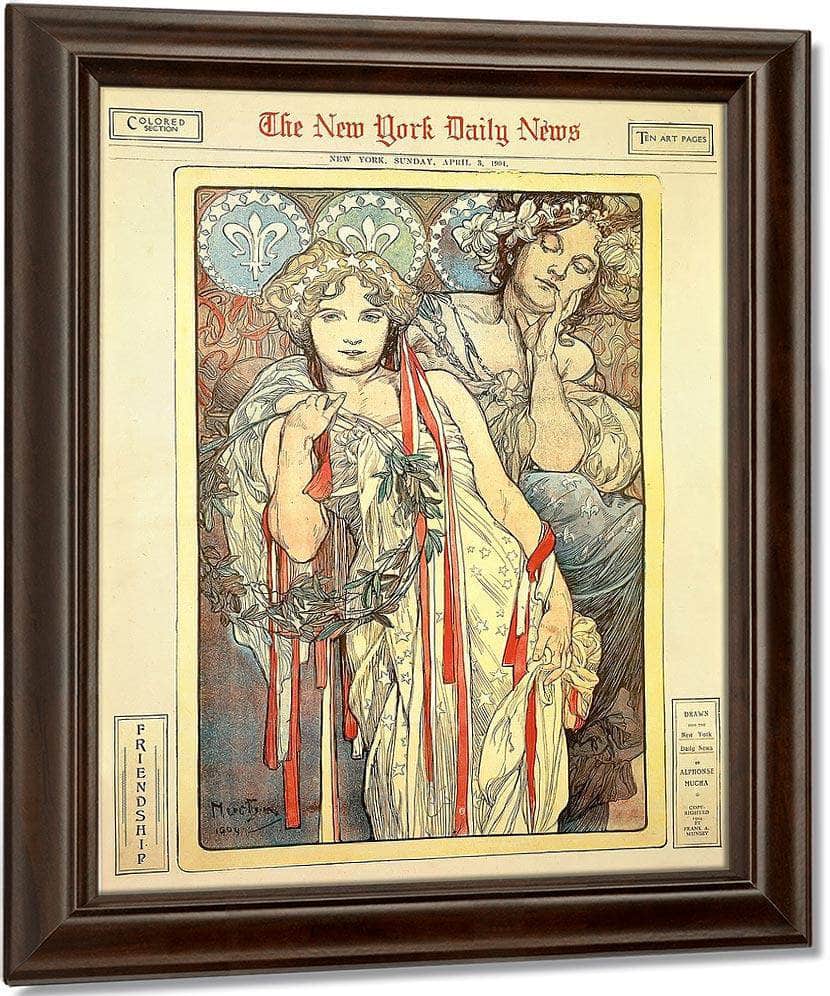 Sunday Art Supplement Devoted To Mucha Ny Times By Alphonse Mucha Fine Art Print