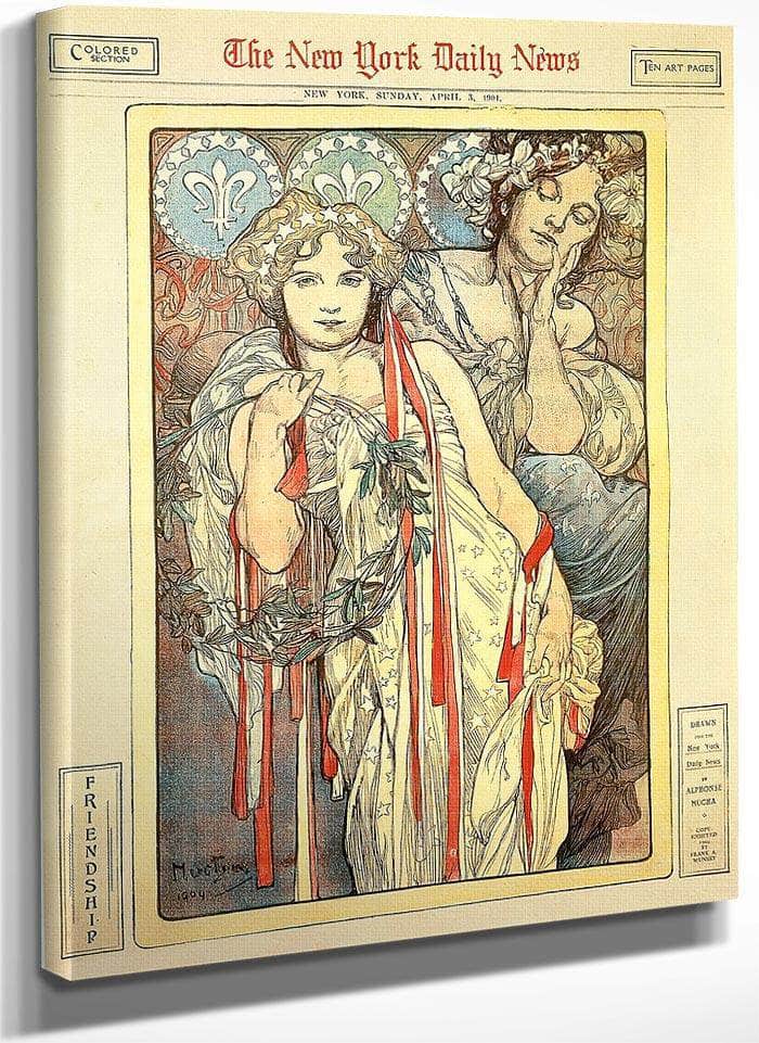 Sunday Art Supplement Devoted To Mucha Ny Times By Alphonse Mucha Fine Art Print