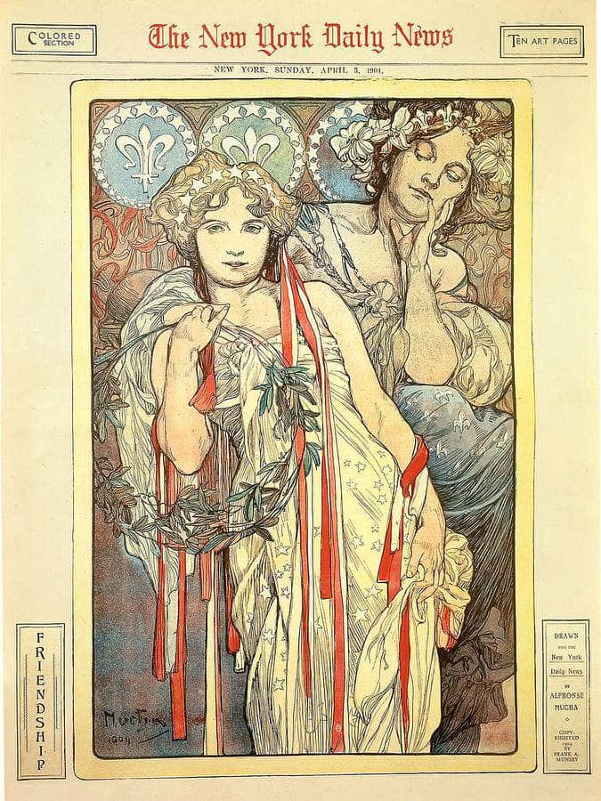 Sunday Art Supplement Devoted To Mucha Ny Times By Alphonse Mucha Fine Art Print