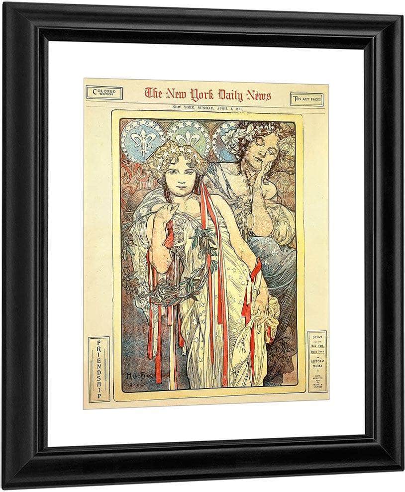 Sunday Art Supplement Devoted To Mucha Ny Times By Alphonse Mucha Fine Art Print