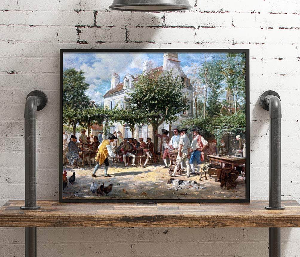 Sunday In Poissy Painting Jean Louis Ernest Meissonier Canvas Art Fine Art Print