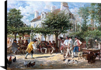 Sunday In Poissy Painting Jean Louis Ernest Meissonier Canvas Art Fine Art Print