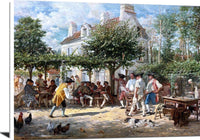 Sunday In Poissy Painting Jean Louis Ernest Meissonier Canvas Art Fine Art Print