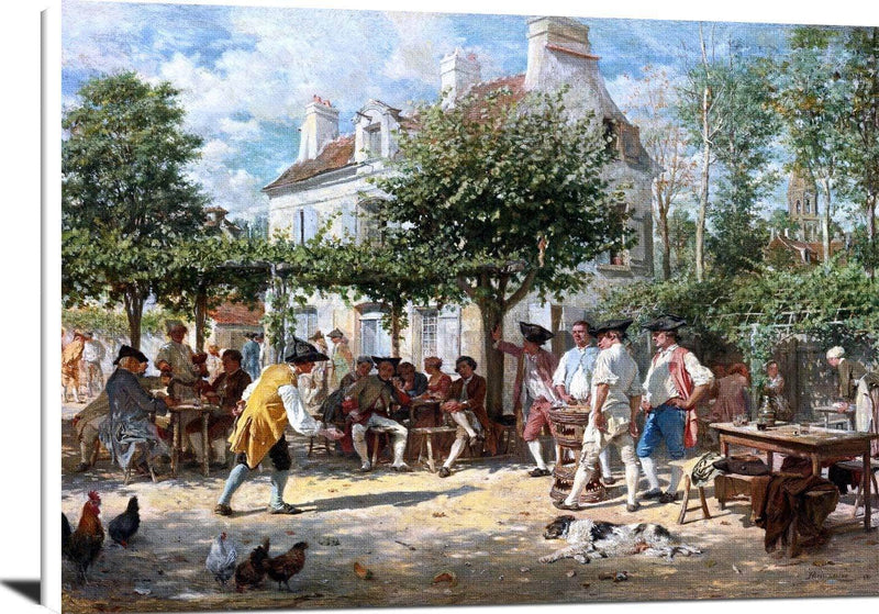 Sunday In Poissy Painting Jean Louis Ernest Meissonier Canvas Art Fine Art Print