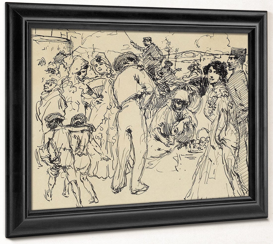 Sunday Promenade In Spain By Francis Luis Mora Fine Art Print