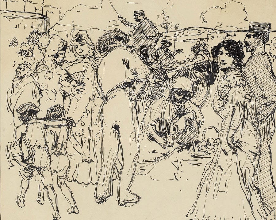 Sunday Promenade In Spain By Francis Luis Mora Fine Art Print