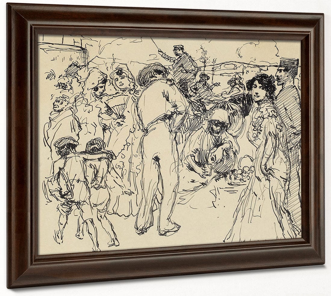 Sunday Promenade In Spain By Francis Luis Mora Fine Art Print