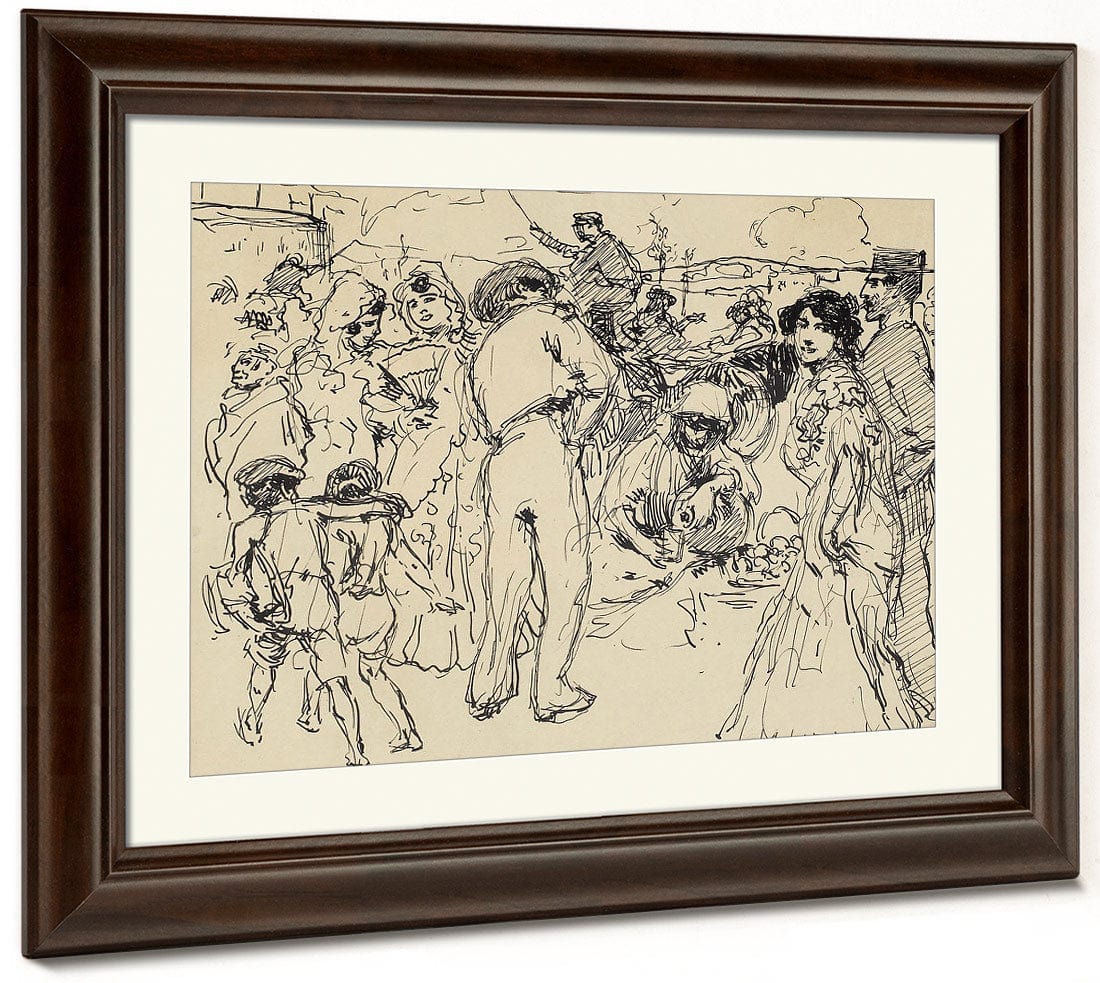 Sunday Promenade In Spain By Francis Luis Mora Fine Art Print