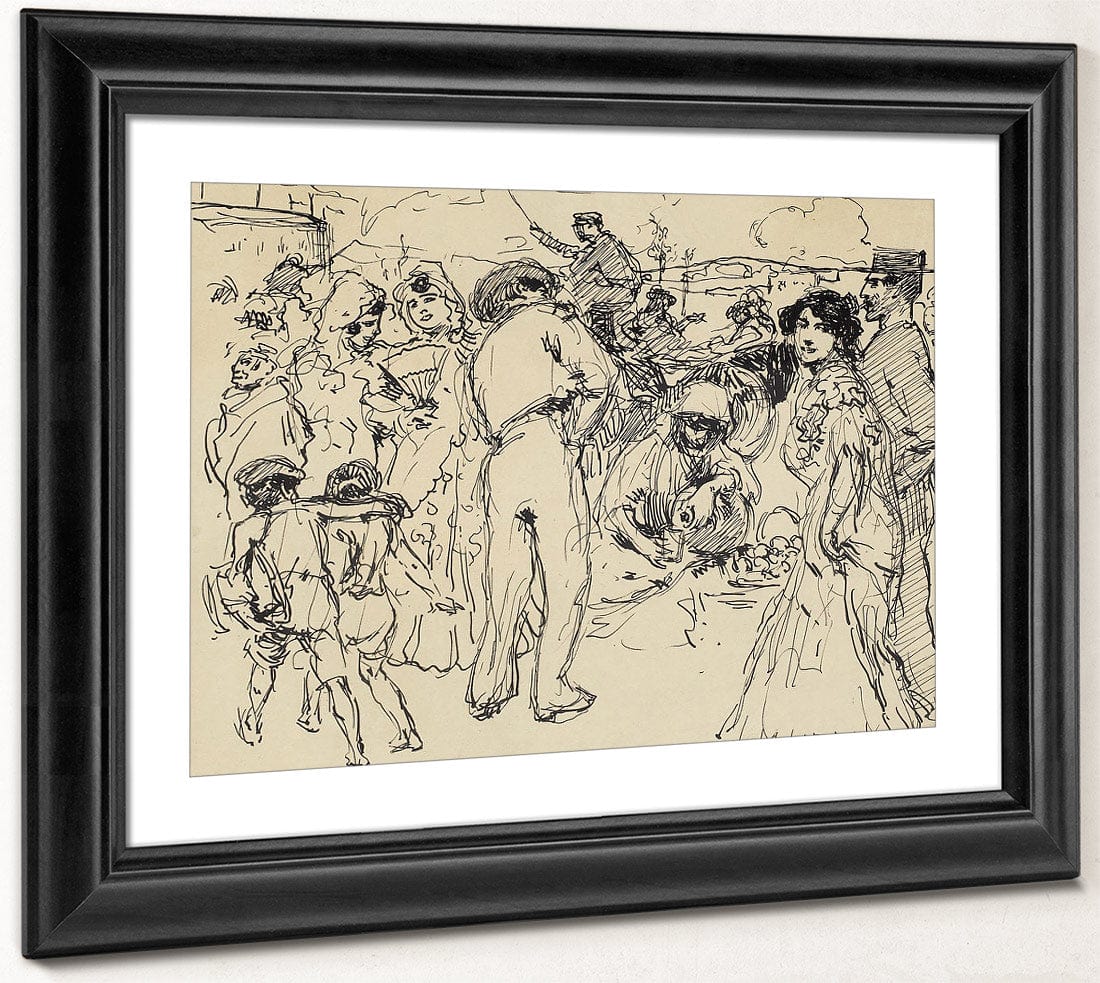 Sunday Promenade In Spain By Francis Luis Mora Fine Art Print