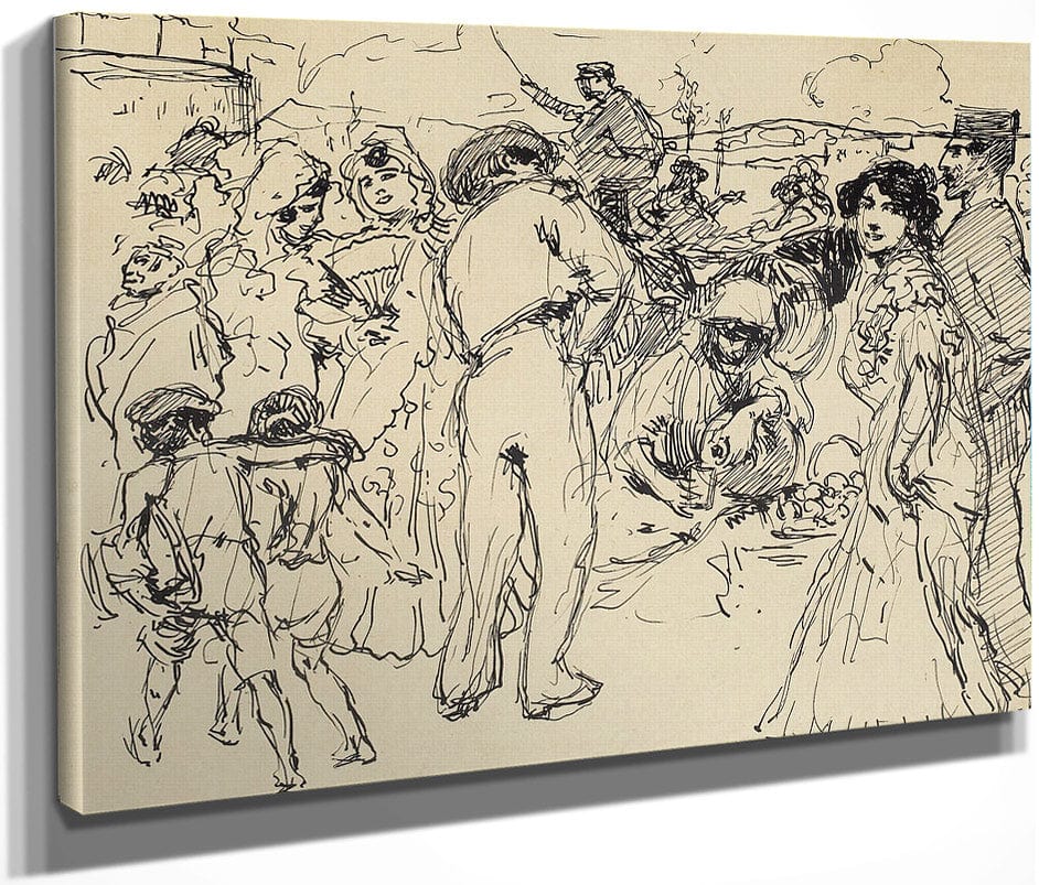 Sunday Promenade In Spain By Francis Luis Mora Fine Art Print