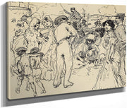 Sunday Promenade In Spain By Francis Luis Mora Fine Art Print